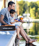 Urban Deco Kids Fishing Pole Set Portable Telescopic Kids Fishing Rod and Reel Combo Kit with Tackle Box for Beginners, Boys,Girls,Youth,Children by TinyTreasures Baby Boutique