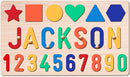Personalized Name Puzzle for Kids, Personalized Baby Gifts Name Puzzles for Toddlers 1-3, 1st Birthday for Girls & Boys Wooden Alphabet & Shape Puzzle Montessor Toys for Kids by TinyTreasures Baby Boutique