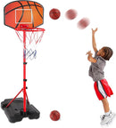 Kids Basketball Hoop for 1 2 3 4 5 6 Year Old Stand Adjustable Height 3.5ft-5.3ft Toddler Boy Basketball Hoop Indoor Mini Basketball Hoops Goal Ball Games Toys for Girl Boy Age 1-3 2-4 3-5 by TinyTreasures Baby Boutique