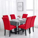 Joccun Chair Covers for Dining Room Set of 6, Dining Chair Slipcovers Stretch Dining Room Chair Covers Seat Protector,Washable Parsons Chair Cover for Home,Hotel,Banquet(Ruby,6 Pack) by CozyNest Decor