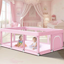 74" ×50" Large Baby Playpen, Baby Playard for Babies and Toddlers, Play Pens for Indoor & Outdoor, Sturdy Safety Play Yard with Soft Breathable Mesh, Anti-Fall, Pink by TinyTreasures Baby Boutique