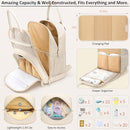 Diaper Bag Backpack for Women with Changing Pad, Baby Bag with Insulated Pockets Multifunctional Diaper Bags For Baby Girl Boy Waterproof Baby Bags For Boys Girls Maternity Bag Beige by TinyTreasures Baby Boutique