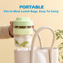 Breakfast On The Go Cups, Overnight Oats Containers With Lid And Folding Spoon, Take And Go Yogurt Cereal Snack Parfait Salad Containers For Lunch, Fruit & Vegetable Jar, 20 oz(Purple) by TinyTreasures Baby Boutique