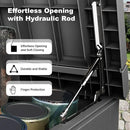 230 Gallon Outdoor Deck Box,Storage Lockable Waterproof Patio Furniture,Garden Tools,Cushions,Pool Accessories Outside Storage Resin Box(Black) by GreenHaven Gardens