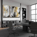 YJYart Gold Wall Art Abstract Wall Art Living Room Decor Black and White Canvas Picture Home Decor Wooden Frame Line Paintings Modern Artwork Office Decor 24"x 36"x 3 Pieces by CozyNest Decor