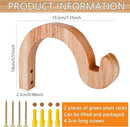 FGSAEOR Arc-Shaped Wooden Plant Hanger Indoor, 7-Inch Hanging Plant Brackets, Wall Mount Hooks for Outdoor Hanging Bird Feeders, Flower Baskets Pots, Wind Chimes, Lanterns