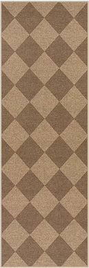 Lahome Checkered Easy Jute Runner Rug, 2x6 Kitchen Mats for Floor Non Slip Washable Entryway Runner, Checkerboard Nature Indoor Outdoor Carpet for Hallway 6ft Entry by CozyNest Decor