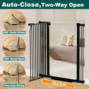 Fairy Baby 40.5" Extra Tall Baby Gate, 72.3"-76.7" Extra Wide Large Dog Pet Gate Indoor, Long Safety Child Gate for Stairs No Drill, Metal Auto Close Puppy Gate for House Doorway Walk Through, Black by TinyTreasures Baby Boutique