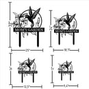 Custom Hummingbird Metal Garden Sign with Stakes, Bird Garden Decorations, Flower Design Personalized Garden Sign, Custom Garden Name Sign, Yard Decor, Home Gift by CozyNest Decor