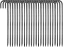 VEVOR Rebar Stakes, 16-Inch, Heavy-Duty 0.4 in Diameter J Hook, Galvanized Steel Ground Anchors with Chisel Point End & Rust-Resistant Coating, for Gardening Support, Fence, Camping Tents (24-Pack) by CozyNest Decor