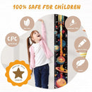 Personalized Name Growth Chart Wall Decor for Kids – Canvas Removable Height Chart Measuring Ruler 59" x 7.9" (Rocket) by TinyTreasures Baby Boutique