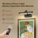 Battery Operated Picture Lights for Wall Black Art Light Wireless Gallery Lights with Timer and Remote 12 Inch 2W Warm White by CozyNest Decor
