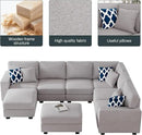 L Lengend Vansen Modular Sectional Sofa U Shaped Couch with Ottoman Modern Reversible Corner Sectional Couch for Living Room (Light Grey, U Shaped Sofa-3) by CozyNest Decor