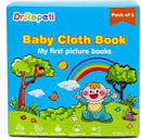 Dr.Rapeti Soft Cloth Books Baby Books Bath Books 6-Pack for Baby Infant Toddler Kids Crinkle Squeaky Washable Chewable Non-Toxic Early Educational Giftable by TinyTreasures Baby Boutique