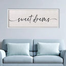 LuZhiQiang Sweet Dreams Sign Wall Decor Above Over Bed 40" x 15" Large Wood Framed for Guest Room Master Bedroom Hanging Wall Art (White) by CozyNest Decor