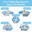 Baby Gym Play Mat, 8-in-1 Tummy Time Mat & Activity Gym, Washable Ball Pit, Infant Play Mat with Detachable Toys for Sensory Exploration and Motor Skill Development by TinyTreasures Baby Boutique