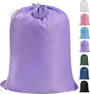 Polecasa Heavy Duty Large Laundry Bag with 130gsm Tear Resistant Fabric and Handles, Easy to Carry Durable Dirty Clothes Drawstring Bag, Perfect for College Dorm, Travel, 28”x36”,Purple by TinyTreasures Baby Boutique