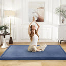 Baby Play Mat for Floor Tummy Time Nursery Rug Muscle Area Rug Playroom Rug Tatami 50 * 50" Memory Foam 1.3" Thick Crawling Mat For Babies,Toddlers, Infants, Kids,Floor Mat(Blue) by CozyNest Decor