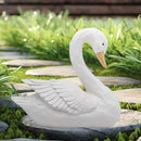 White Swan Figurine - Home Decor Exquisite Sculpture Resin，Artistic White Goose Statue Craft for Elegant Outdoor Garden and Yard Decoration, 7.48 Inches by GreenHaven Gardens