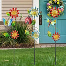 3 Pcs Sunflower＆Butterly＆Ladybug＆Dragonfly Decorative Garden Stakes,23.5 in Metal Sunflower Yard Art for Outside Decor,Spring Outdoor Decor for Mom,Women,Grandma by CozyNest Decor