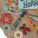 Spoontiques - Garden Décor - Home Sweet Dragonfly Stepping Stone - Decorative Stone for Garden by CozyNest Decor