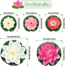 10PCS 3 Sizes Artificial Foam Lotus Floating Flowers with Water Lily Pad Ornaments for Home Garden Pond Decor Pools Water Decorations, Pink and White by GreenHaven Gardens