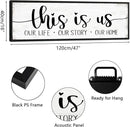 This Is Us Sign Wall Decor: Family Signs for Home Decor Living Room Wall Art Framed 16"x48"Large Farmhouse Rustic Home Sign Wall Decor Above Bed,Country Wall Plaques Hanging Master Bedroom Decor by CozyNest Decor