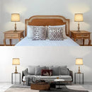 Touch Lamps for Bedrooms Set of 2, Farmhouse Table Lamp with Dual USB Charging Ports, 3 Way Dimmable Nightstand Lamps with Linen Fabric Lampshade for Bedroom (Pack 2-Beige Shade & Antique Brown) by CozyNest Decor