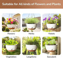 12 Inch Hanging Baskets for Plants Outdoor, Hanging Planters for Indoor Outdoor Plants, Hanging Planter with Self Watering, Hanging Flower Pots (White)
