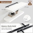 Heimlove 36 Inch White Floating Shelves for Wall,10 Inch Deep Wood Shelves with Invisible Brackets,Wall Mounted Storage & Display Shelves for Bedroom,Living Room,Kitchen,Office by CozyNest Decor