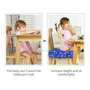 Toddler Booster Seat for Dining Table, Stronger Support Non-Slip Bottom Double Safe Straps Booster Seat Dining Toddler, Portable Travel Increasing Cushion (Blue) by TinyTreasures Baby Boutique
