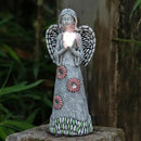 Solar Angel Statue - Garden Sculpture with Resin Decor for Patio, Lawn, Yard, Porch - Housewarming Gift, 10.03" by GreenHaven Gardens
