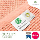 Salt Earth GOTS Certified 100% Organic Cotton Throw Blanket, 108" X 90" Waffle Blankets & Throws for Bed, Throw Blanket for Couch, Modern & Cozy Blanket, All Seasons, Comfy and Soft Blanket(Sun Bay) by TinyTreasures Baby Boutique