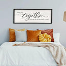 And So Together They Built A Life They Loved Sign 40”X15” Master Bedroom Above Bed Wall Decor Large Framed Wood Farmhouse Sign for Over Bed Bedside Wall Art for Love Sign Decor (Black) by CozyNest Decor
