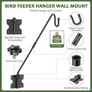 Wall Mount Heavy Duty Deck Hook-28 Inch Extended Reach Plant Hangers Outdoor -Bird Feeder Hanger for Deck Railing-Fence Plant Bracket Hooks for Hanging Hummingbird Feeders,Lanterns, More by GreenHaven Gardens
