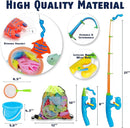CozyBomB™ Magnetic Fishing Toys Game Set for Kids | Water Table Bathtub Kiddie Pool Party & Pole Rod Net, Plastic Floating Fish Toddler Color Ocean Sea Animals Birthday Age 3 4 5 6 Year by TinyTreasures Baby Boutique