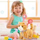 Plush Toys Cat for Kids with Leash, Interactive Electronic Kitty That Walking,Meowing, and Tail Wagging, Stuffed Cat Christmas Birthday Gift for Boys and Girls by TinyTreasures Baby Boutique
