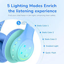 EarFun K4 Kids Bluetooth Headphones, Wireless Headphones with LED Lights, 74/85/94dBA Volume Limited, Built-in Mic, 90H Playtime, Bluetooth 5.4 Over Ear Headphone for iPad/Tablet/PC/School (Green) by TinyTreasures Baby Boutique