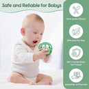 MCGMITT Baby Montessori Sensory Toys for 0-6 6-12 Months, Easy Grasp Food Grade Stretchy Silicone Baby Teether Teething Rattle Toys, BPA-Free Infant Teether Ball Chew Rattle Toys Shower Gifts by TinyTreasures Baby Boutique