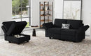 Belffin Modular Loveseat Sofa Couch with Storage Seats Velvet 2 Seater Love Seats for Small Spaces Black by CozyNest Decor