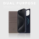 D8 Full Grain Leather Wallet Case for iPhone 15 Plus - [2-in-1] Handcrafted Detachable Diary Style with Magnetic MagSafe Back Cover, Gift Box Included (Etoffe Cream) by TinyTreasures Baby Boutique