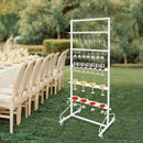40 Slots Champagne Holder Stand for Party, Wine Glass Display Wall Holder, Stable Wine Glass Stemware Rack for Bar, Wedding, Party (White) by CozyNest Decor