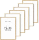 HAUS AND HUES Picture Frame, 12x18 inches, Beige, Set of 6, Wood, Gallery Wall Frame & Poster Frame by CozyNest Decor