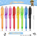 Invisible Ink Pen 24Pcs, Spy Pens with UV Light, Magic Marker, Classroom Prize, Birthday party favors for kids 8-12, Kids Christmas Gift Stocking Stuffers by TinyTreasures Baby Boutique