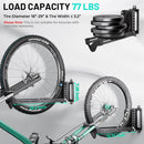 Swivel Bike Rack Wall Mount, Bike Hangers for Garage, Space-Saving Vertical Bike Holder, Holds up to 77 lbs, Bicycle Wall Hanger Storage, No Heavy Lifting Required Indoor Hanging Bike Rack-Black by GreenHaven Gardens