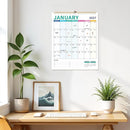 Wall Calendar 2026-2027, 18 Month Calendar from January 2026 to June 2027 14.5" x 11.8" Large Desk Calendar with Twin-Wire Binding for Home Office Planning Personal Organisers, Colorful Block by TinyTreasures Baby Boutique