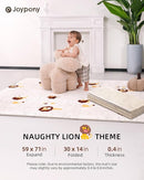 Baby Play Mat 59x71 Inch, 2 in 1 Fabric & XPE Dual-Sided Design Foldable Play Mats for Babies and Toddlers, Waterproof & Anti-Slip Baby Mat for Floor, Portable Baby Foam Crawling Mat with Travel Bag by TinyTreasures Baby Boutique