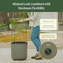 Vego garden Self Watering Pots Home Planters with Water Gauge for Effortless Indoor Plants Fog Gray by GreenHaven Gardens