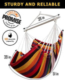 ADVOKAIR Hammock Chair Swing (500 lbs Max) - Hanging Hammock Chair Rope Swing Indoor for Bedroom, Outdoor, Patio, Bedroom, Porch, Deck - Sturdy Steel Bar with Anti-Slip Safety Rings by GreenHaven Gardens