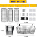 Joben Oligey 3 Set [Extra Large] Hanging Wall Baskets ,Wire Basket For Storage Pantry, Farmhouse Food Storage Kitchen Pantry Laundry Closet Garage RV ,Black by CozyNest Decor